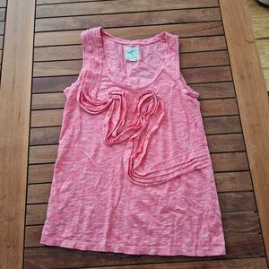 Anthropologie Womens Little Yellow Button Tank